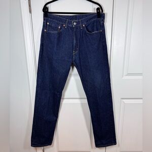 Levi’s 505 Straight Leg Dark Wash Denim Jeans Mens 36x34 Classic Fit Casual
